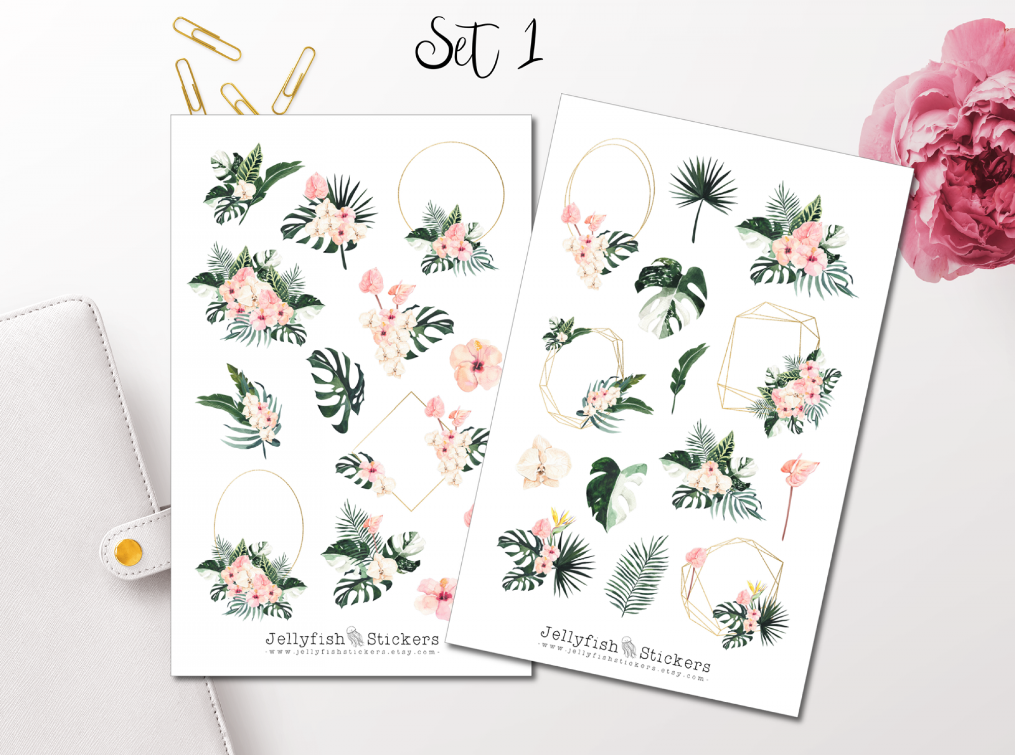 Sommerblumen Sticker Set